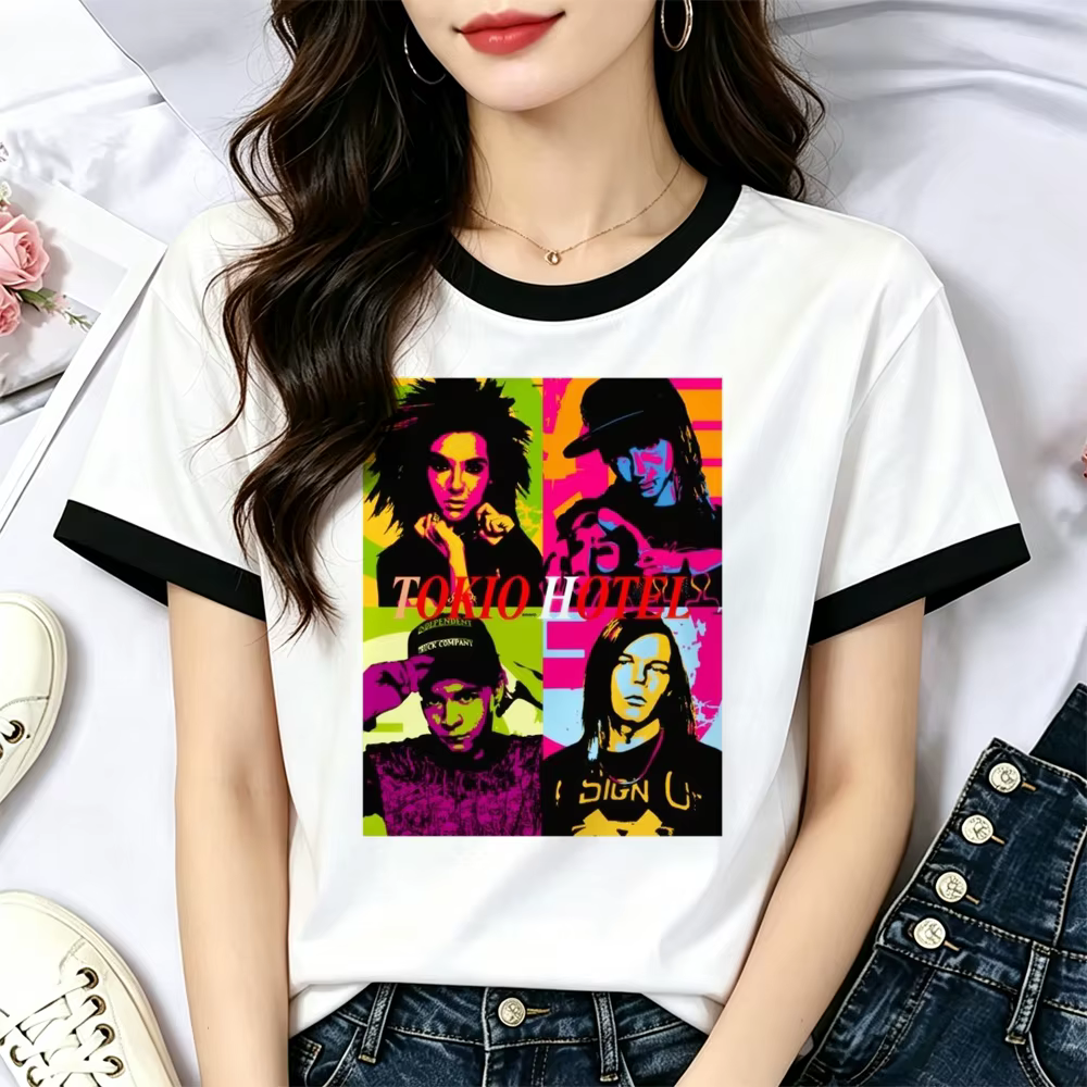 Tokio Hotel t-shirt femme dollette anime liquidation streetwear t-shirt d'été pas cher harajuku vintage graphique manga