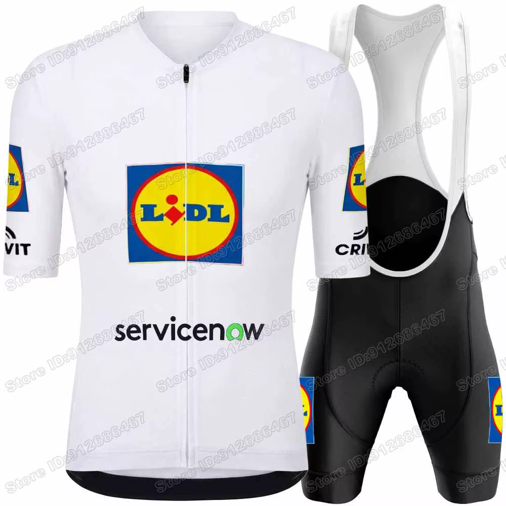 Maillot de Cyclisme Équipe Lidl 2026 Blanc et noir