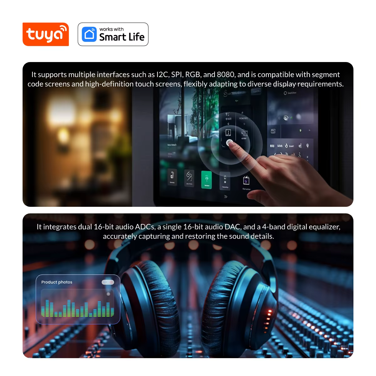 Carte de développement Tuya T5AI | Kit de fabrication de jouets AI | Voix/écran/double mode | SDK à source ouverte |
