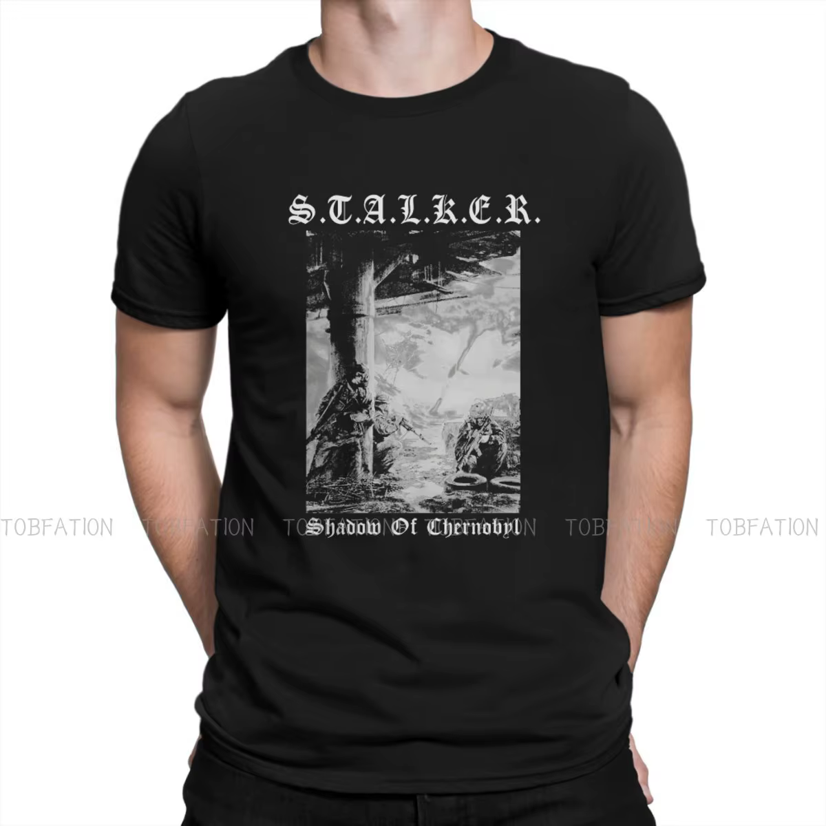 T-shirt spécial noir Stalker jeu confortable nouveau Design cadeau vêtements