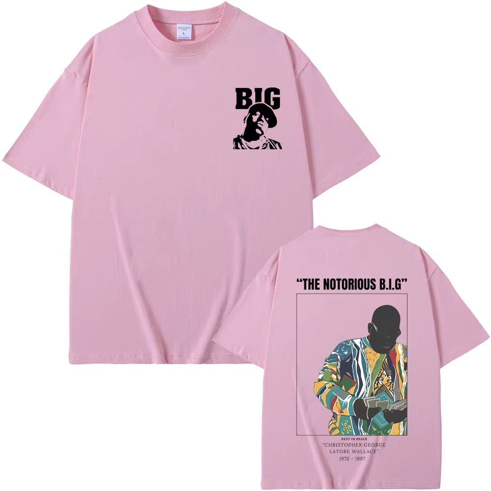 Vintage le célèbre grand T-shirt Biggie Smalls graphique T-shirt hommes femmes mode Hip Hop t-shirts hommes coton surdimensionné T-shirt