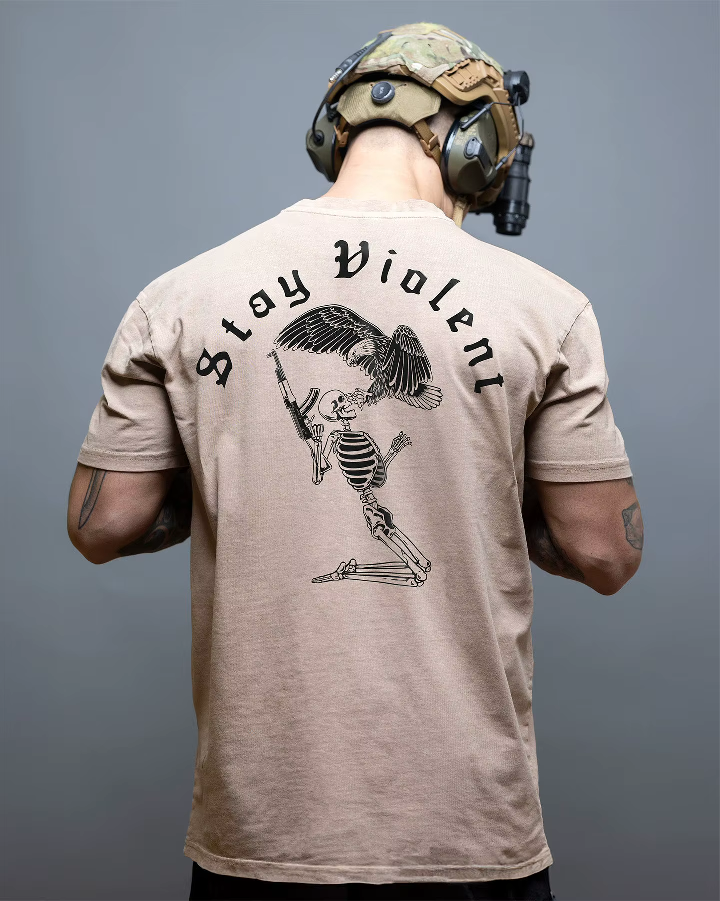 T-shirt respirant Stay Violent - Convient pour les vêtements de sport en pur coton