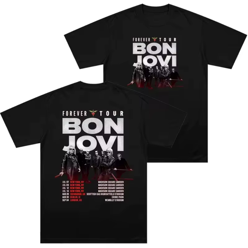 T-shirts Bon Jovi Forever Tour pour hommes