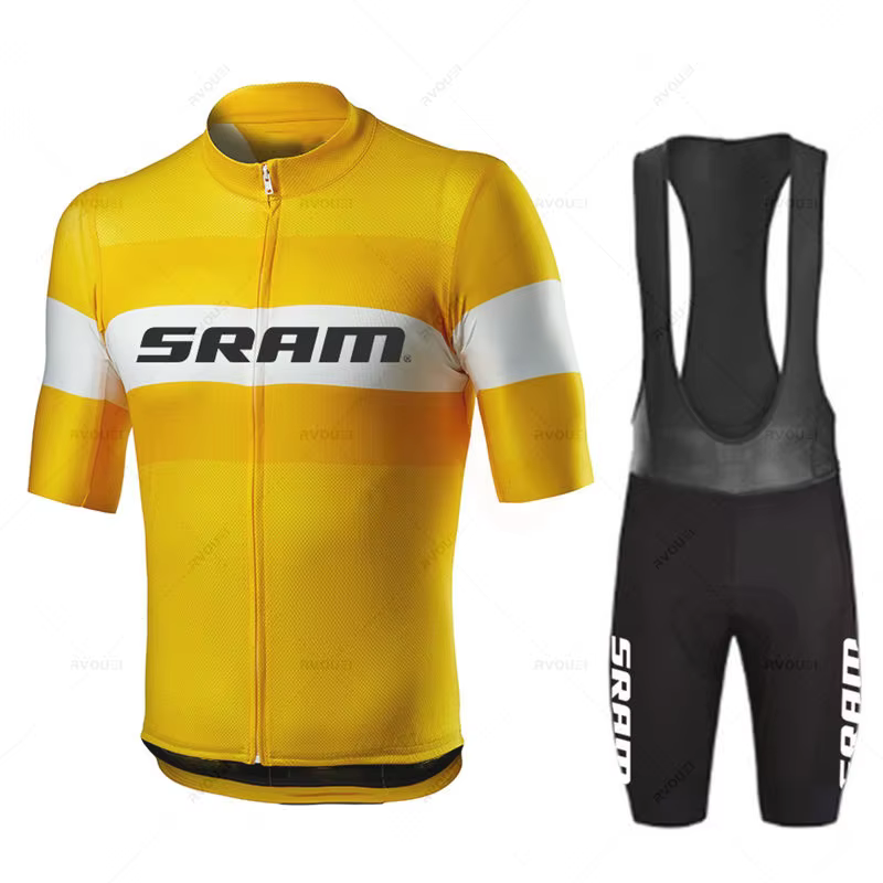Ensemble de maillot de cyclisme à manches courtes pour hommes
