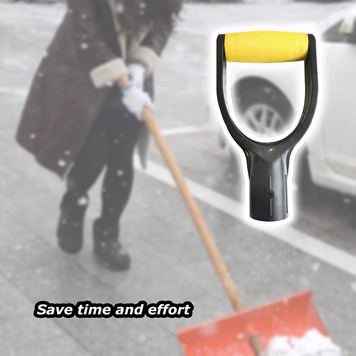 Poignée de pelle à neige en plastique