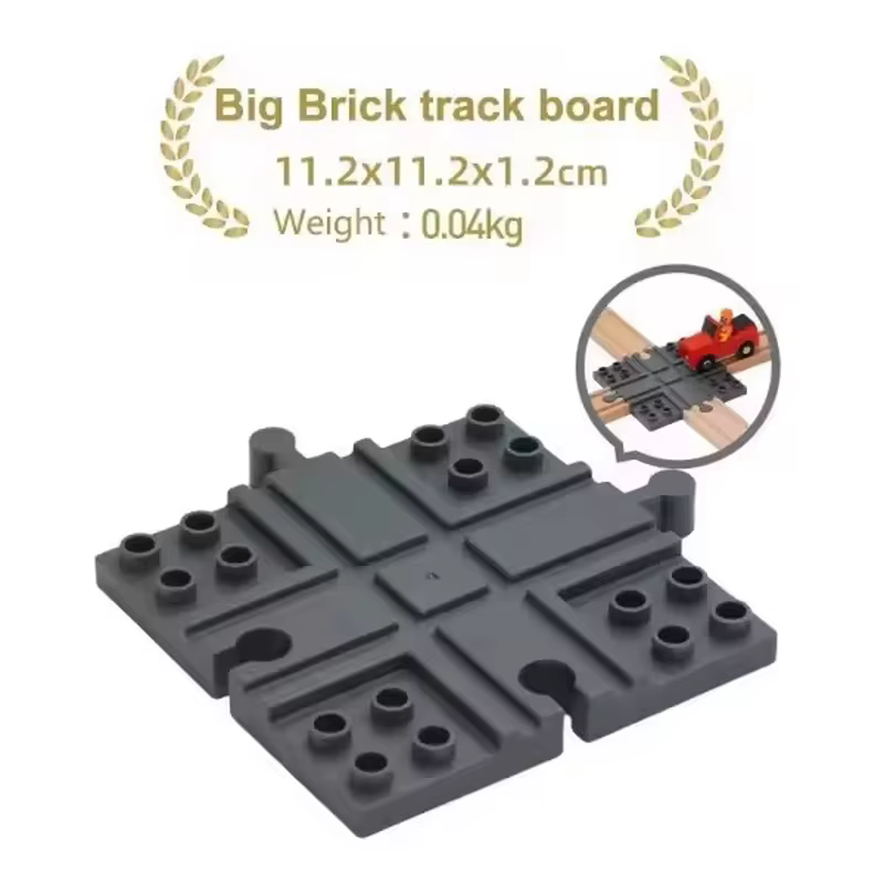 Accessoires de train en bois : rails flexibles en plastique, plateau tournant, pont incliné compatibles avec les rails en bois de marque, jouets ferroviaires