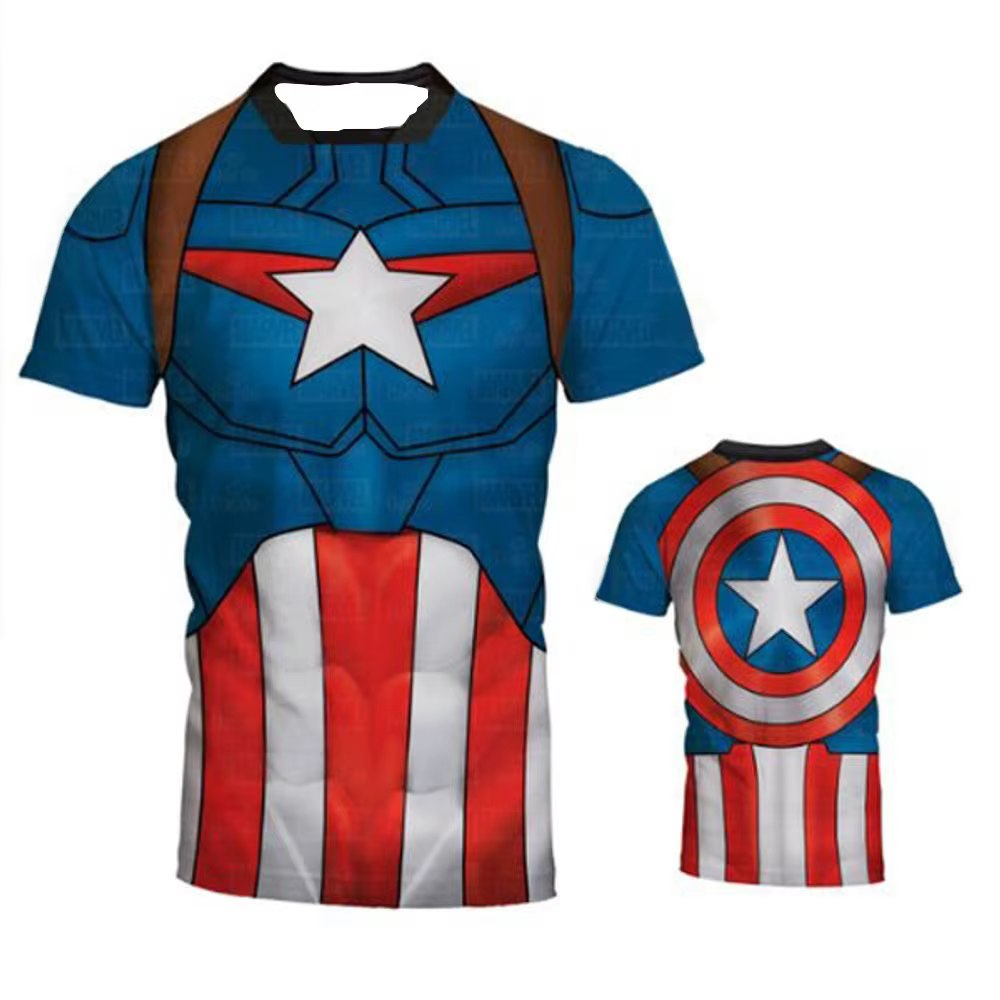 Marvel Iron Man – chemise de compression 3D à séchage rapide pour hommes