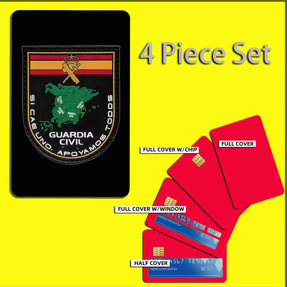 Autocollants de carte d'emblème civil de la garde espagnole pour cartes de crédit bancaire de débito autocollant de
