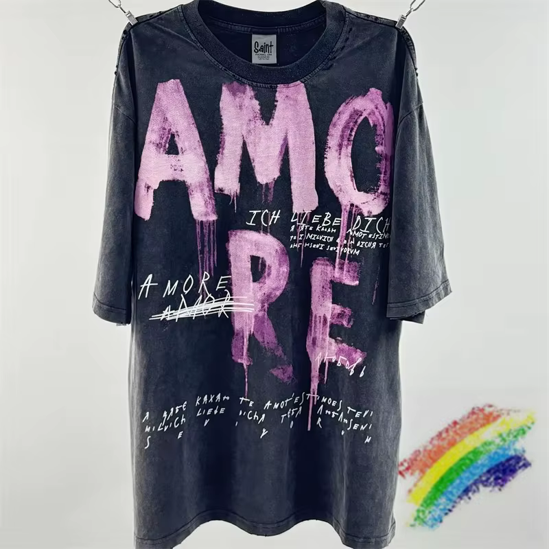 Lavé Saint Amore est amour T-Shirts hommes femmes meilleure qualité unisexe t-shirt