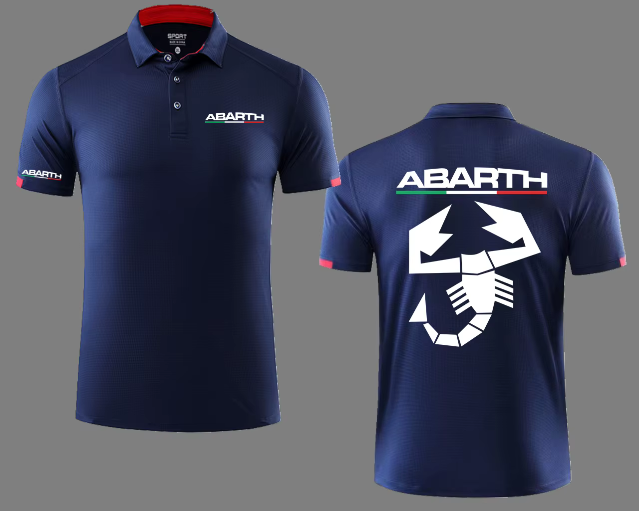 Polo de golf à manches courtes à séchage rapide Abarth Scorpion