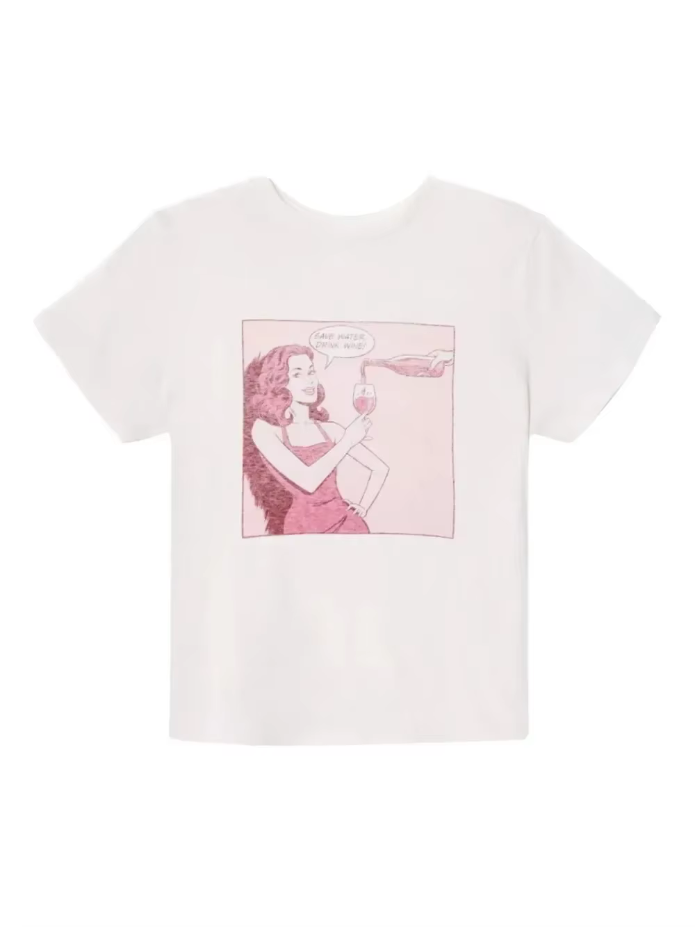 T-shirt en coton pour femme, nouvelle collection été 2026, manches courtes, col rond, imprimé personnage de dessin animé, haut polyvalent pour femme