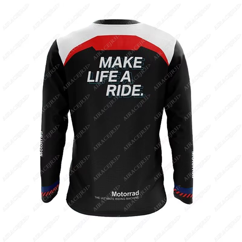Pour BMW Motorrad Racing voyage aventure Motorsport moto manches longues T-Shirt été noir hommes Anti-UV maillots