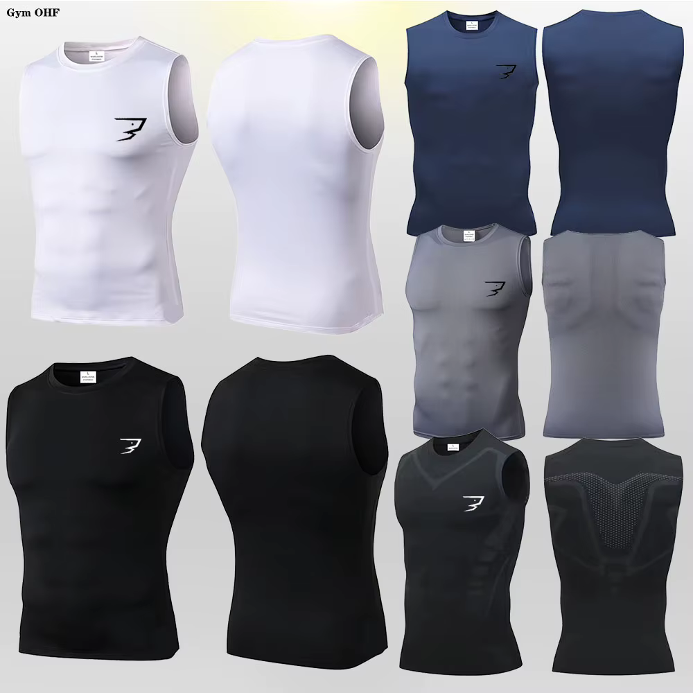 T-shirt de sport pour homme avec motif imprimé, t-shirt sans manches ample, t-shirt de musculation, t-shirt de course en plein air, débardeur de musculation