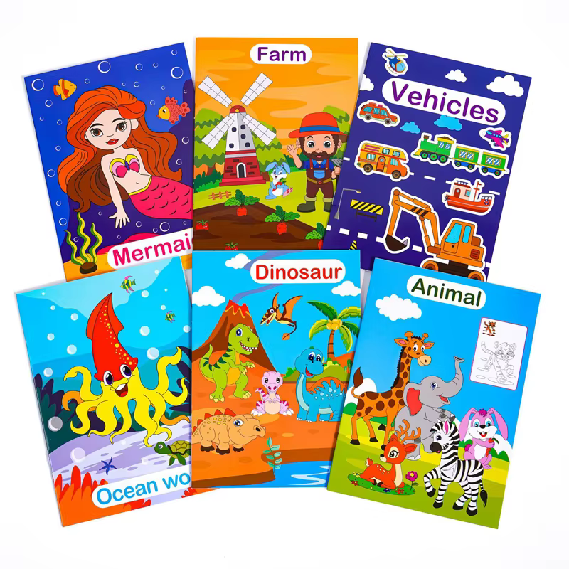 6 livres de coloriage thématiques adaptés aux enfants ou aux adolescents