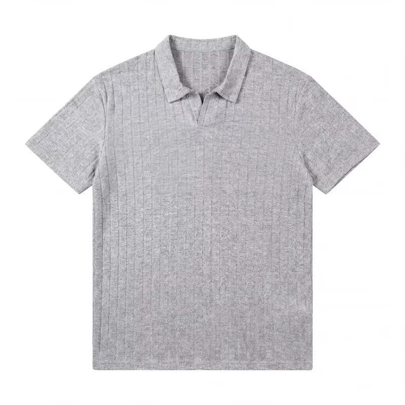 Polo en tricot côtelé pour homme