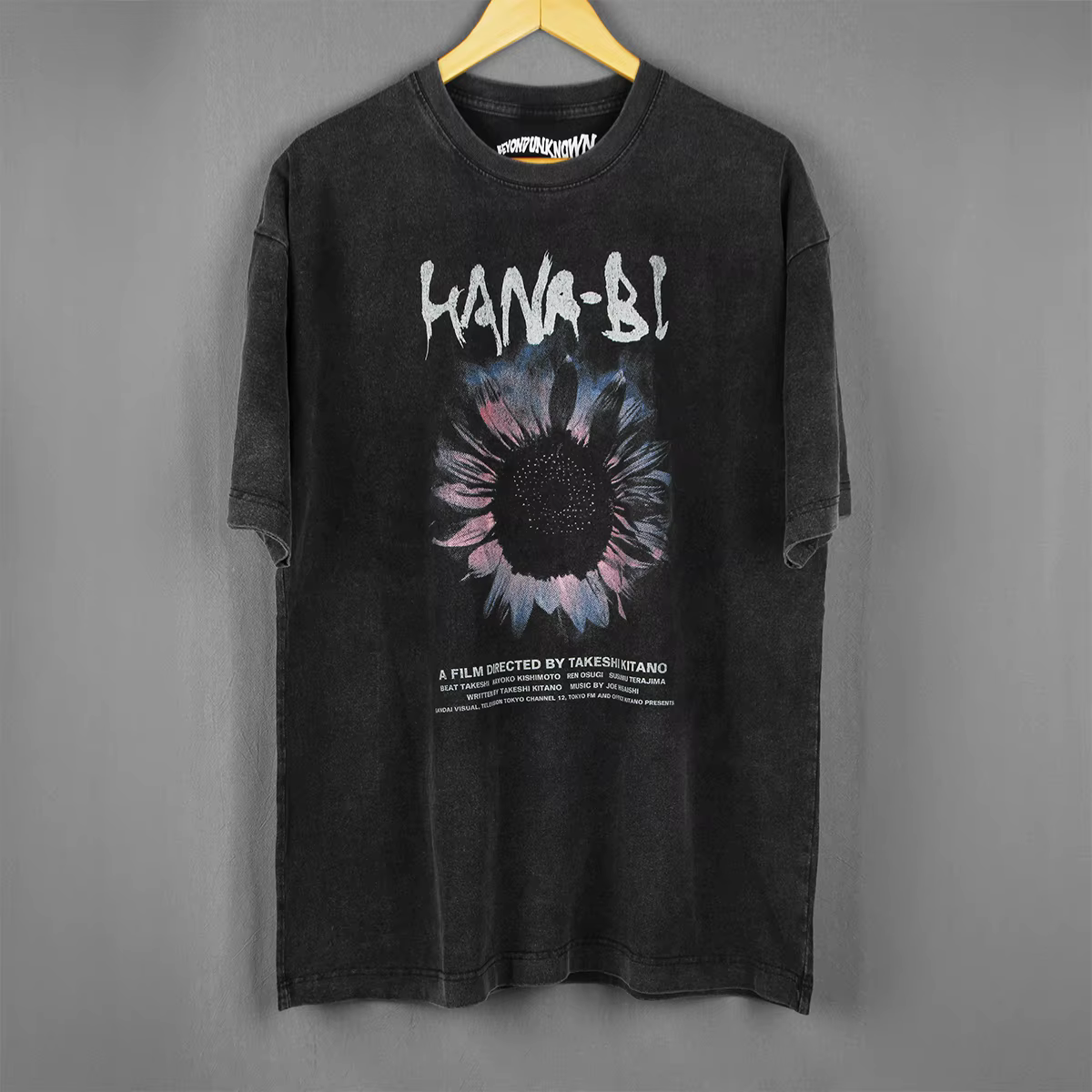 Hana-Bi T-Shirt travaux d'incendie film japonais Takeshi Kitano Sonatine une scène à la mer été coton
