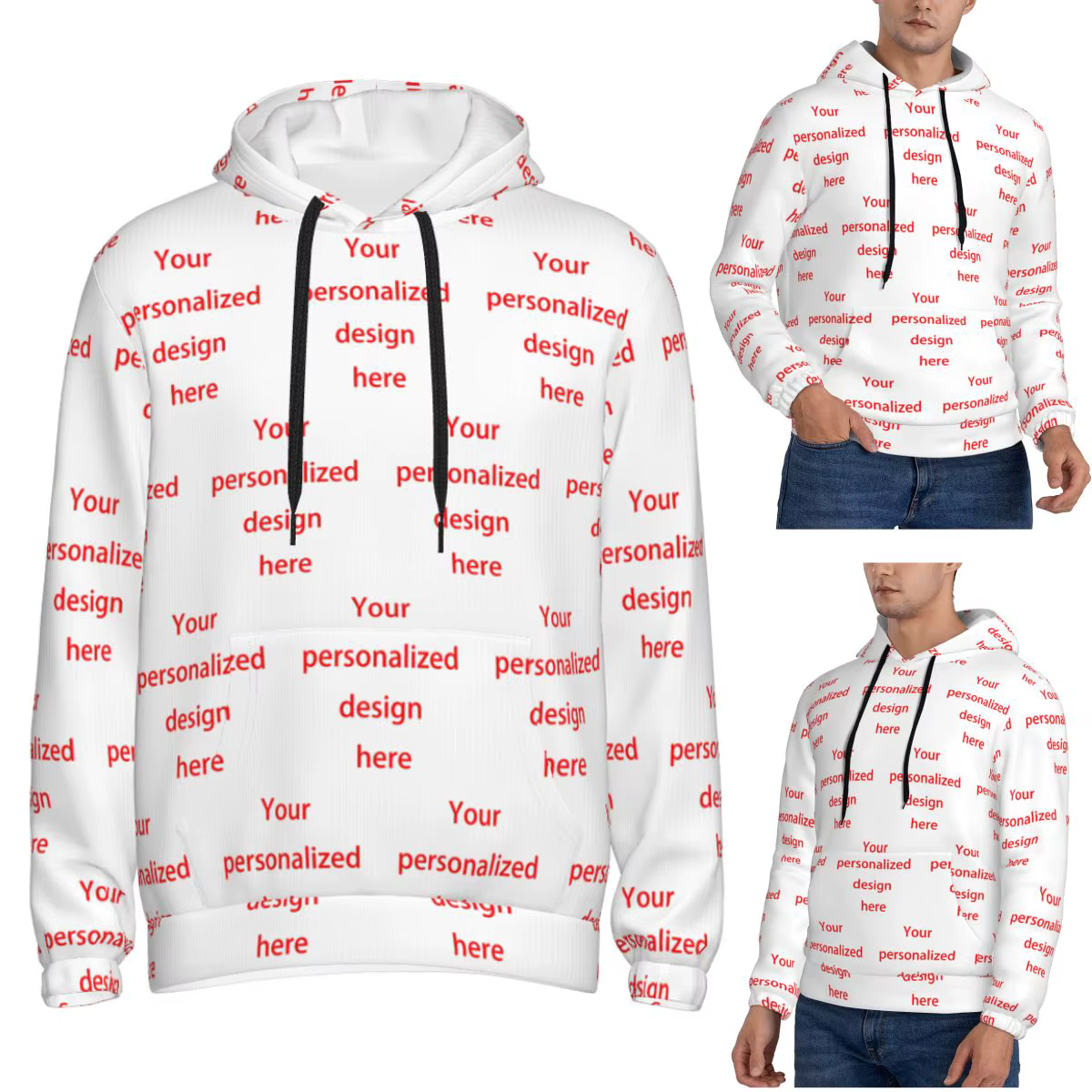 Sweat-shirts personnalisés Hip Hop à capuche pour homme et femme