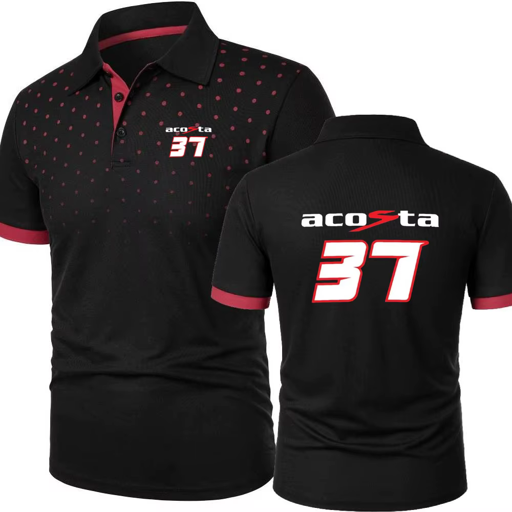 Polos Pedro Acosta 37 moto cavalier course t-shirt à manches courtes passionnés de plein air hommes Jersey classique