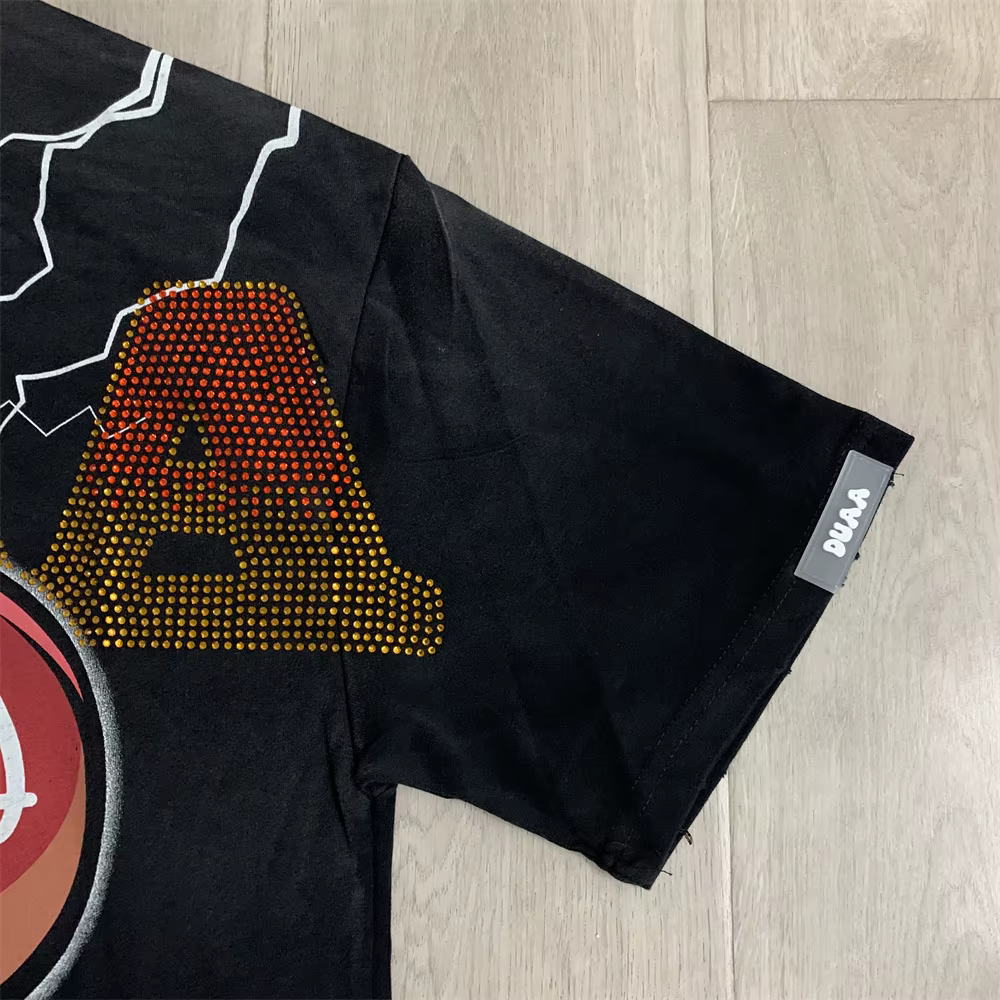 T-shirt Streetwear Tendance Duaa à Manches Courtes Homme Femme
