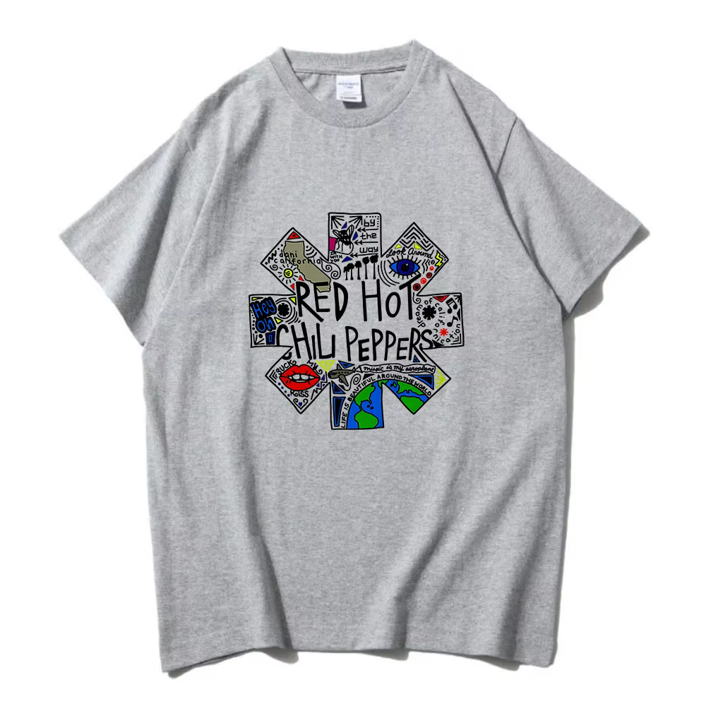 Rouge feu chaud calmar Chili poivrons T-shirts été hommes femmes coton t-shirt Streetwear Hip Hop impression graphique