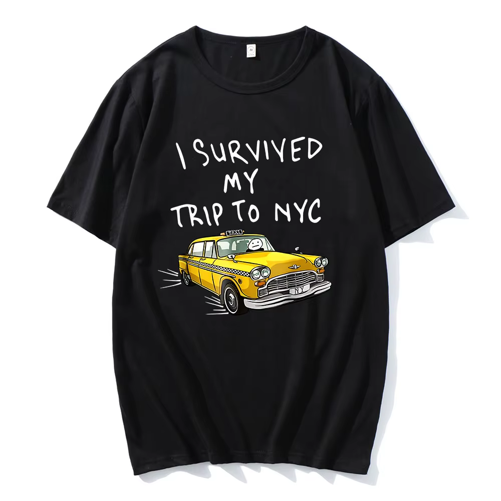 T-shirt en coton doux avec image de dessin animé de voiture drôle