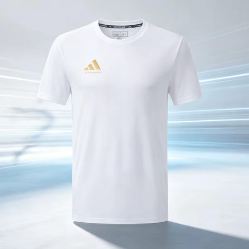 T-shirt unisexe adidas blanc à col rond