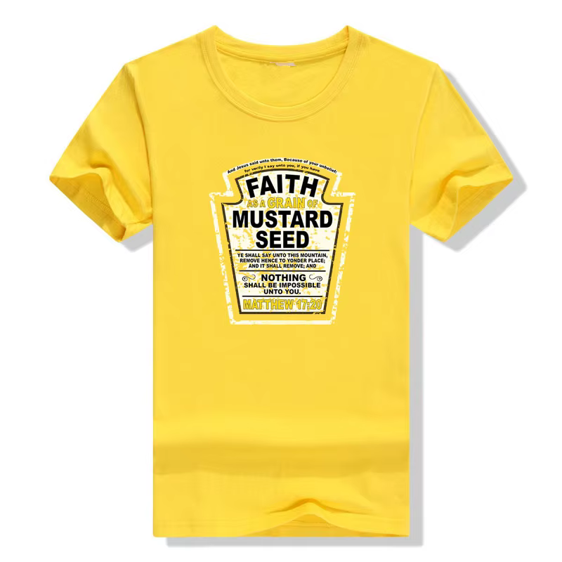 Faith As A Mars of Mustard-T-shirt parodie chrétienne pour hommes et femmes