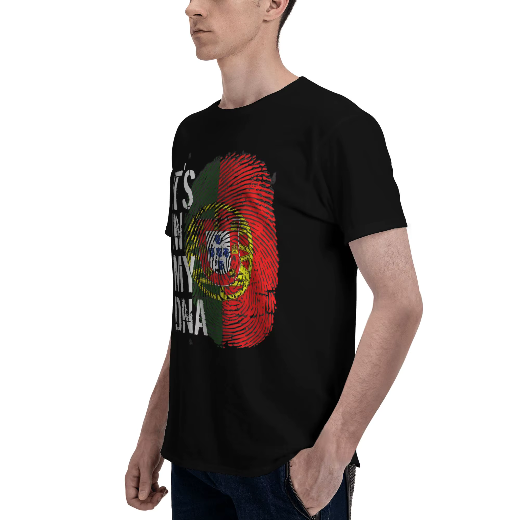 T-shirt de football avec drapeau du Portugal pour hommes et femmes