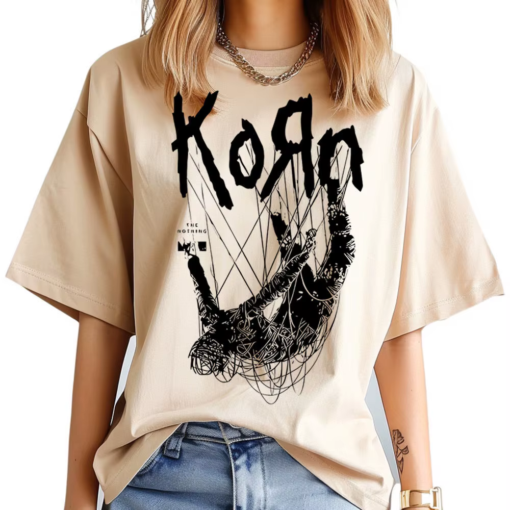 Korn chemise adolescent respirant graphique années 2000 hip hop t-shirt anime kawaii hip hop coréen vêtements