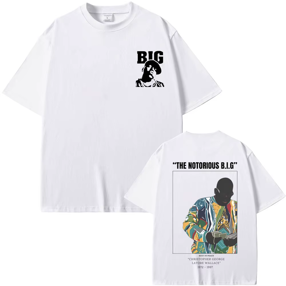 Vintage le célèbre grand T-shirt Biggie Smalls graphique T-shirt hommes femmes mode Hip Hop t-shirts hommes coton surdimensionné T-shirt