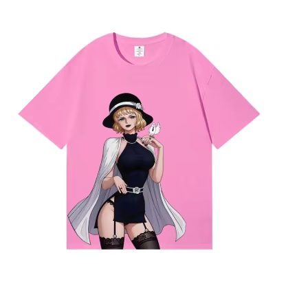 T-shirt graphique One Piece Stussy Anime unisexe