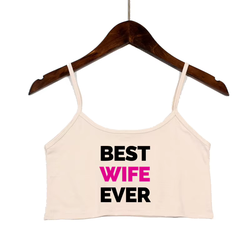Meilleure femme jamais lettres imprimer nouveau haut court Sexy été femmes