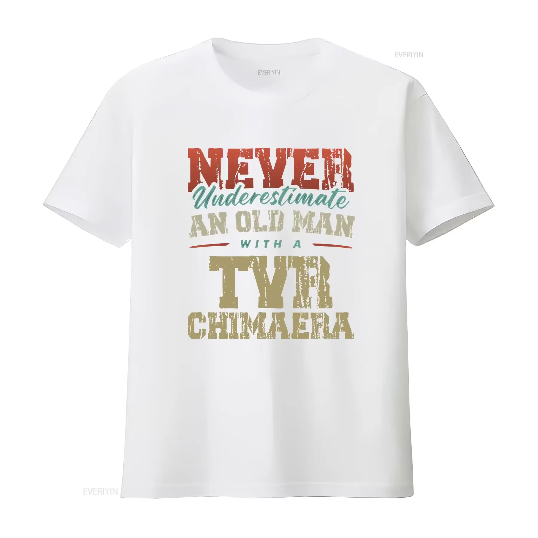 T-shirt drôle « N'underestimatez jamais un vieil homme avec une TVR Chimaera »