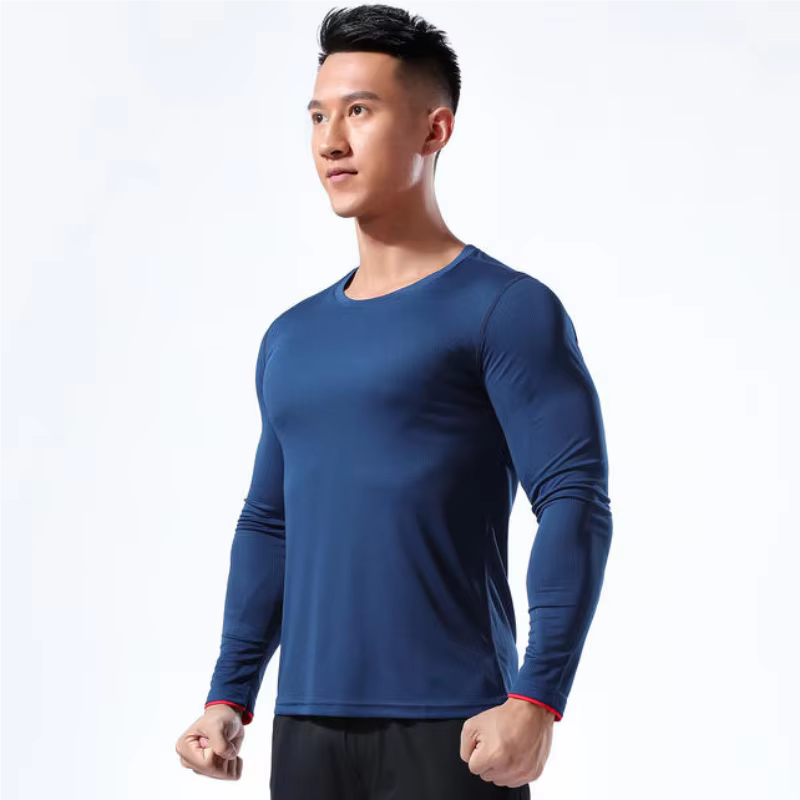 T-shirt de sport à manches longues à séchage rapide