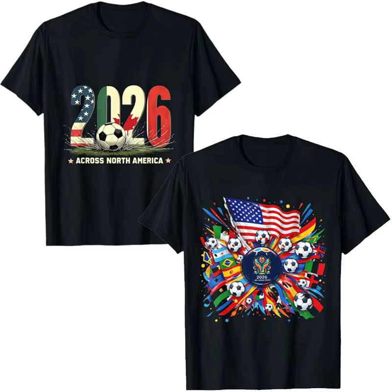 T-shirt de football vintage 2026 pour supporters d'Amérique du Nord – Maillot de foot USA
