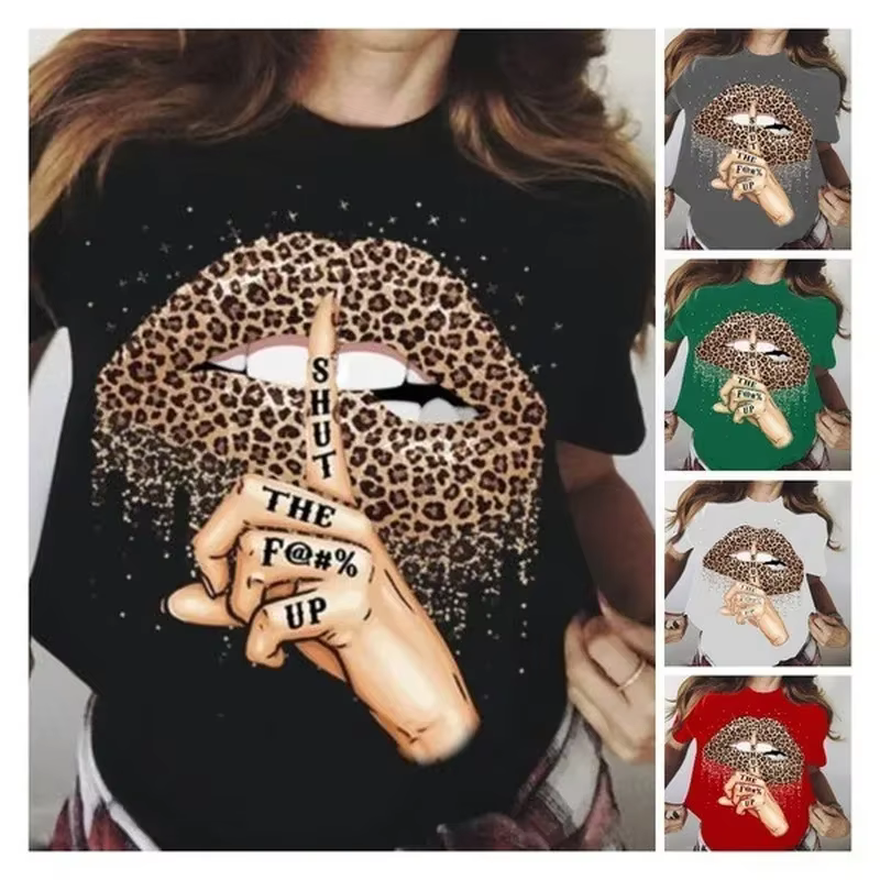 T-shirt manches courtes col rond femme