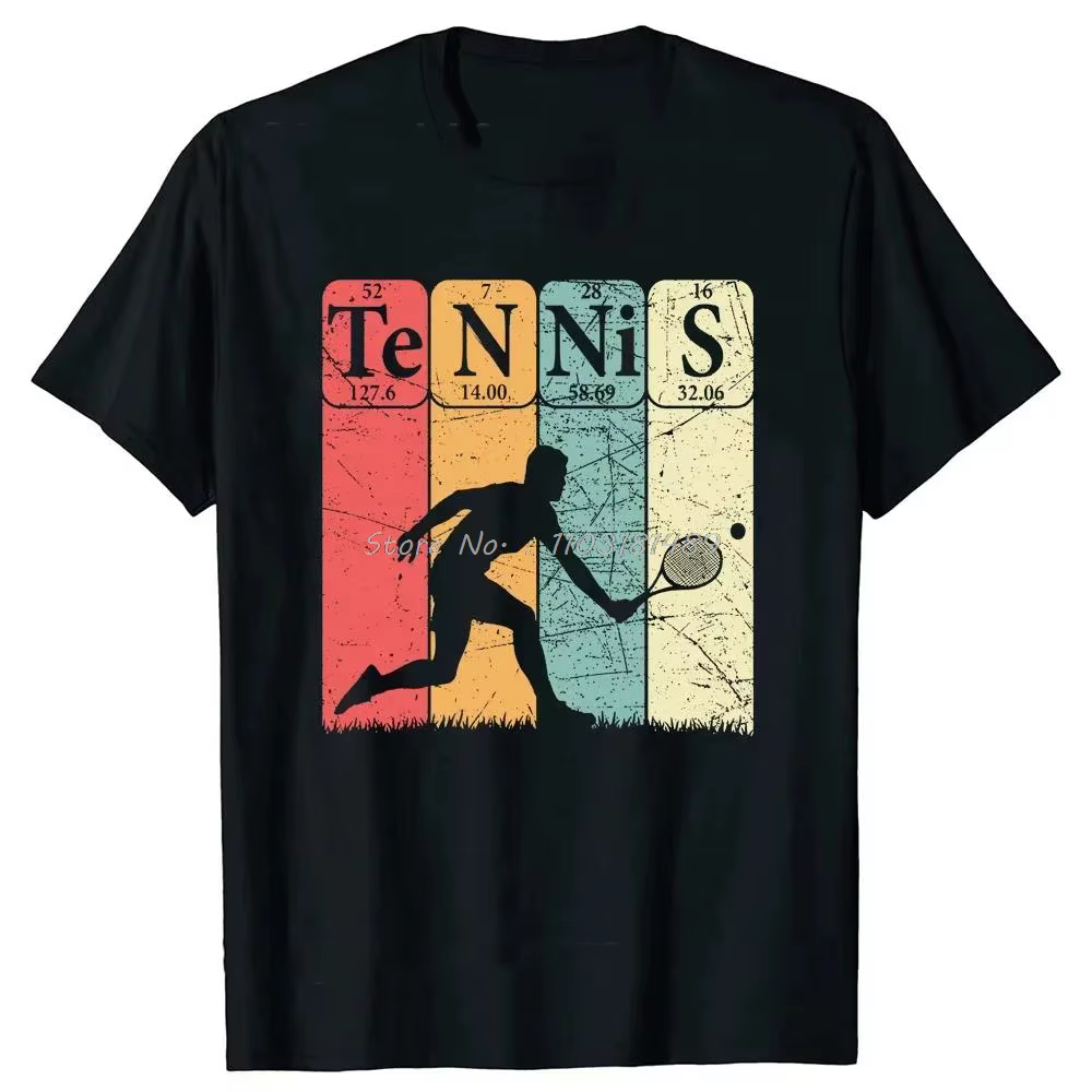 Drôle Tennis évolution de l'homme Sport rétro Vintage T-shirts hauts mode t-shirt vêtements