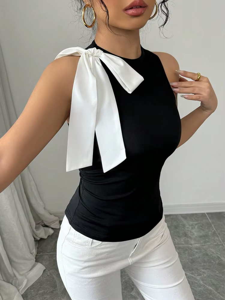 Débardeur avec nœud papillon pour femmes