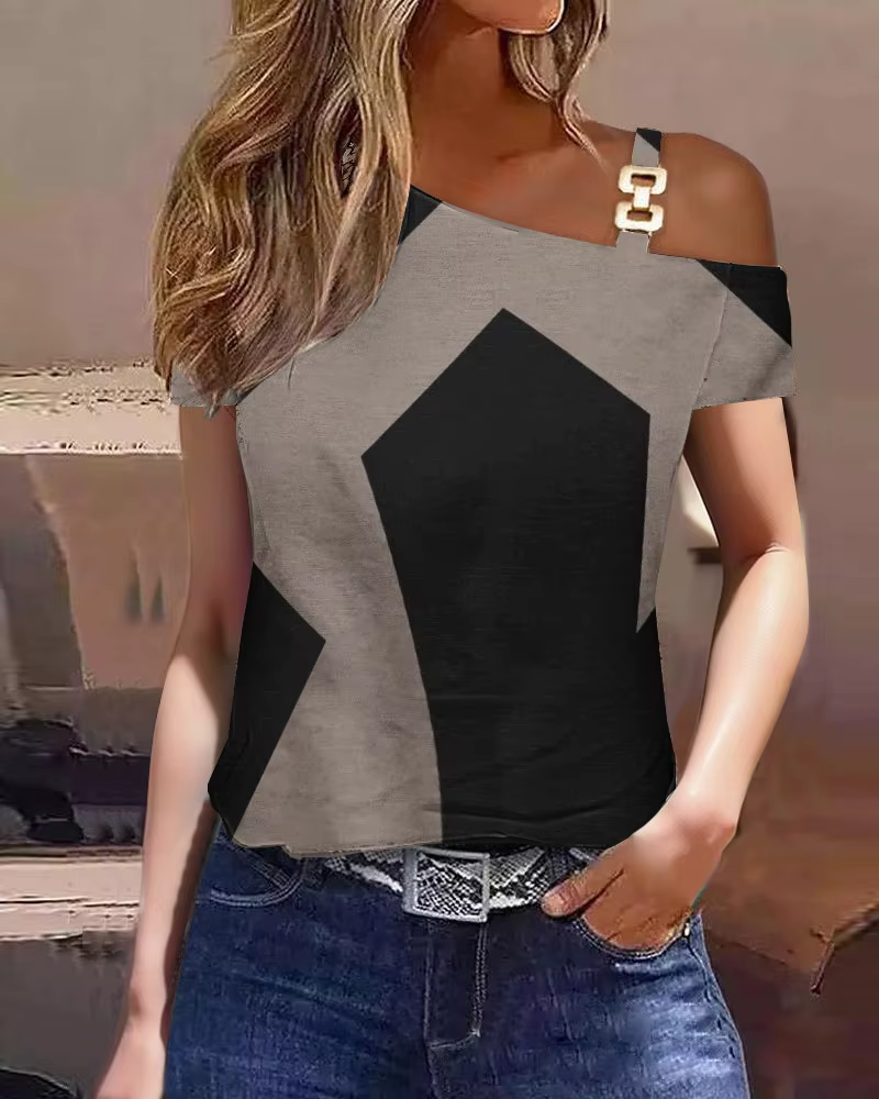 Femmes élégantes à manches courtes volants col en V Blouse décontracté bureau dame chemise ample Vintage Harajuku bohème hauts Streetwear tunique