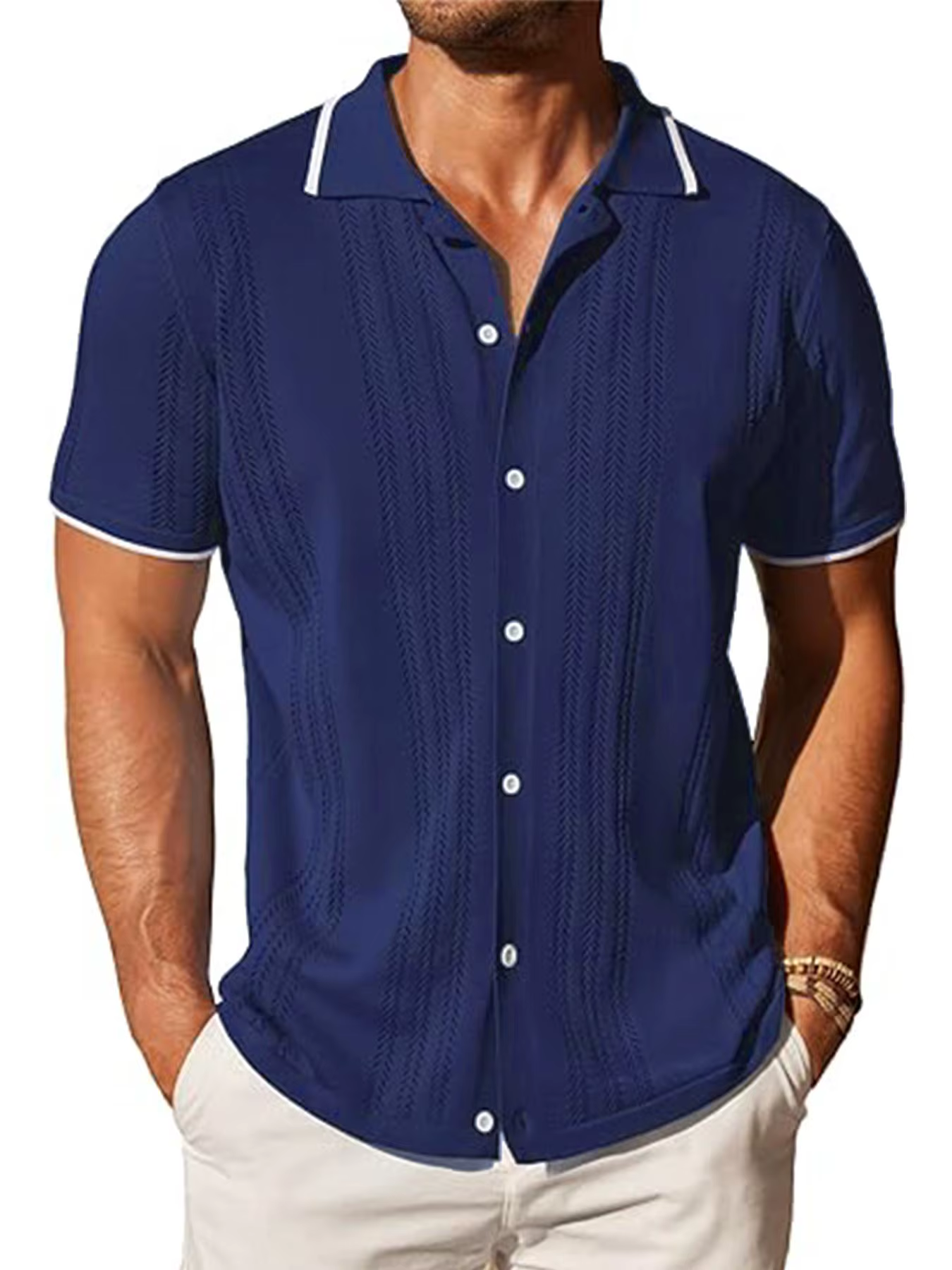 Polo tricoté pour hommes