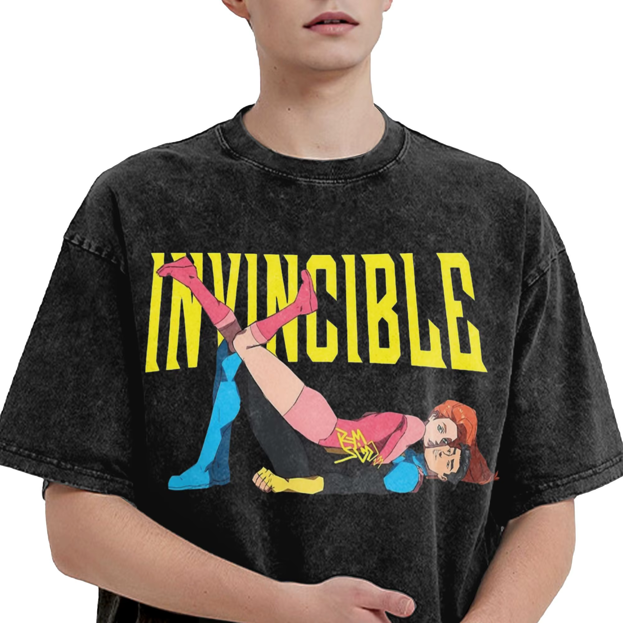 Super-héros Invincible Manga T-shirt Harajuku rue mode