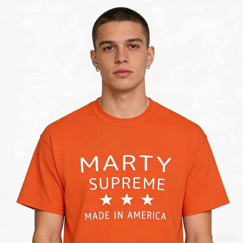 T-shirt en coton orange Marty Supreme