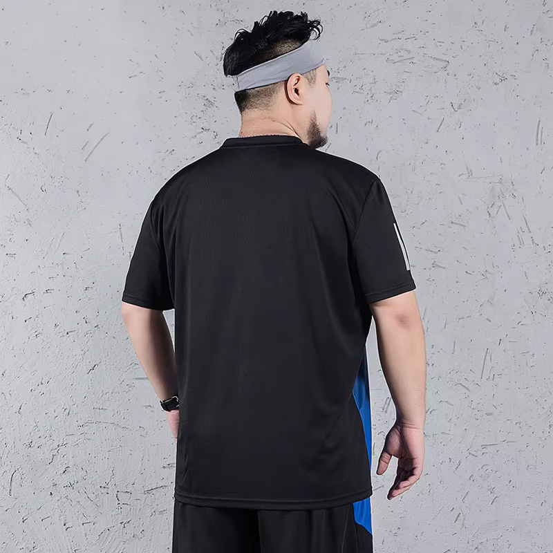 T-shirt homme grande taille 1XL-7XL manches courtes hauts printemps été dégradé t-shirts séchage rapide hommes Sport