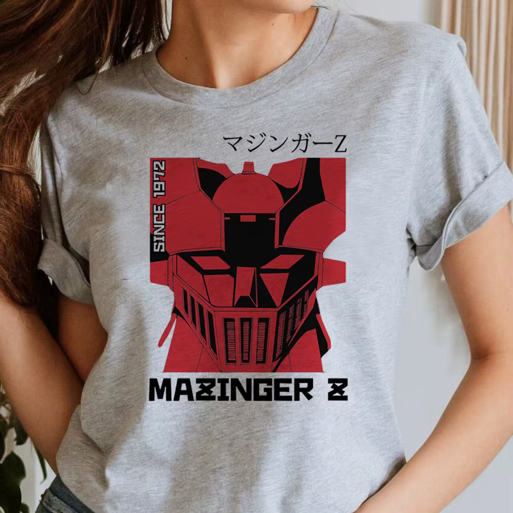 Mazinger z t-shirt fille rétro esthétique Punk coloré confortable années 80