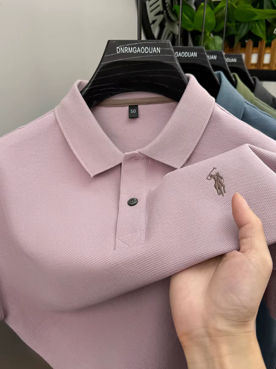 Marque de luxe 100% coton à manches courtes polo hommes haut de gamme poney broderie été confort affaires décontracté nouveau Paul T-shirt
