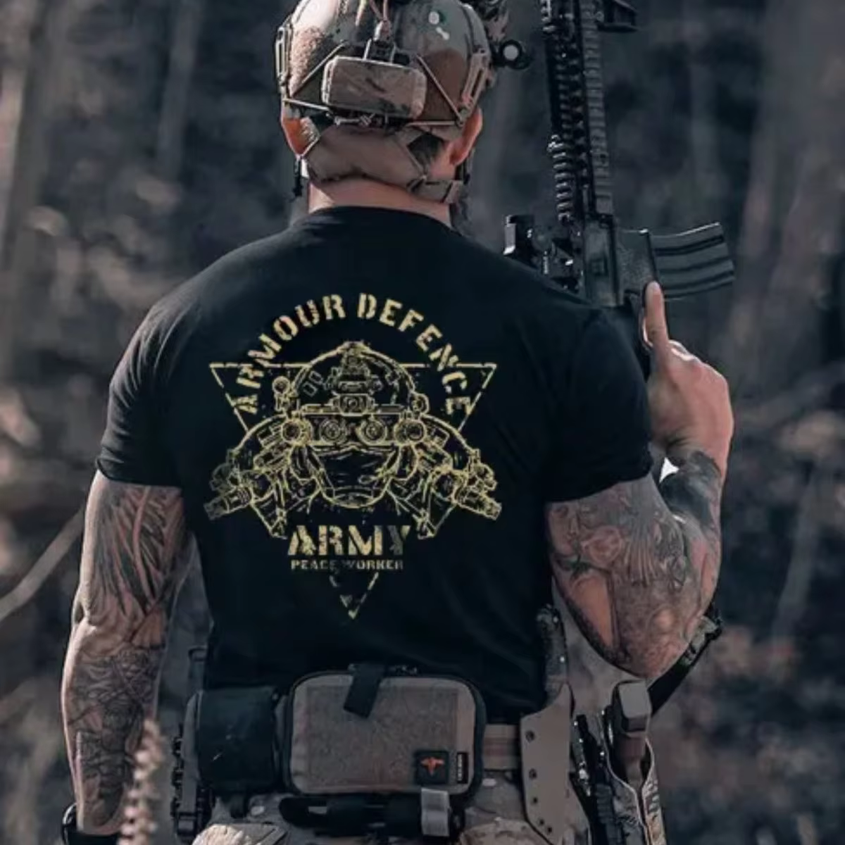 T-shirt graphique Armour Defense Army Peacekeeper pour hommes et femmes