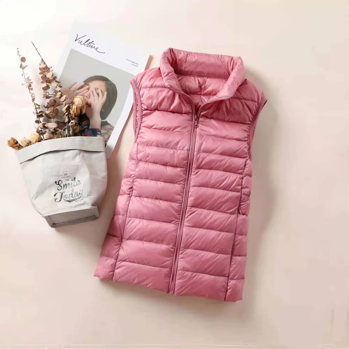 Nouveau Gilet Ultra Léger en Duvet pour Femme 2026 – Veste Sans Manches Slim Portable Coupe-Vent Légère pour Fille