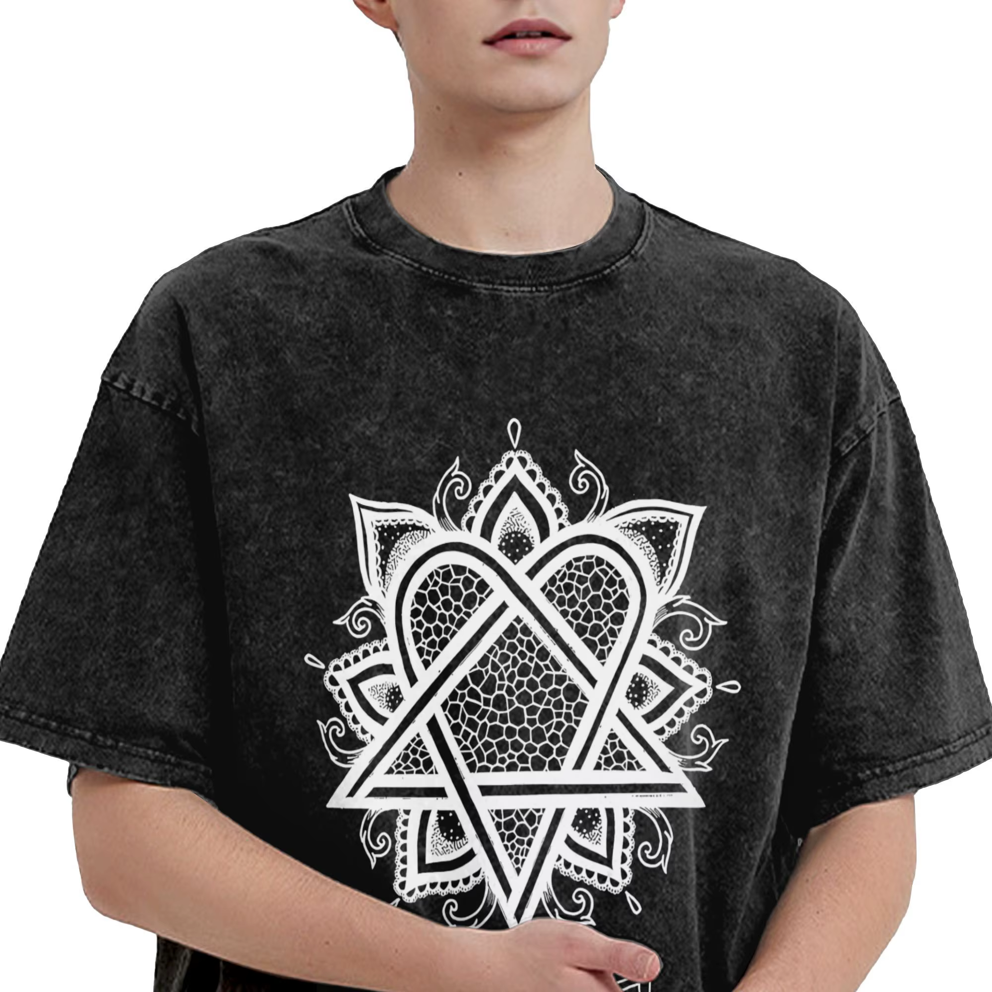 Hommes femmes T-Shirt lui groupe musique lavé T-Shirts tendance été