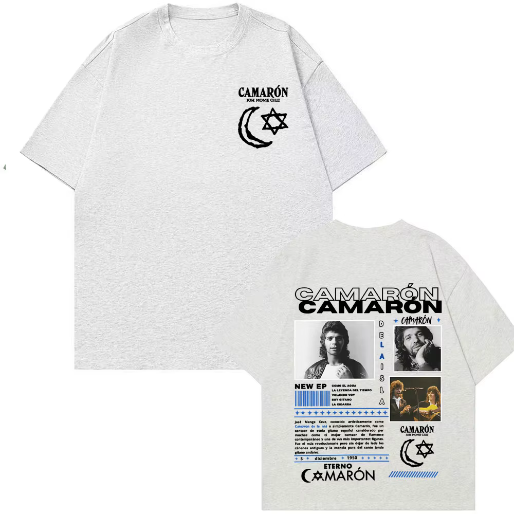 Groupe de Rock Camaron Delaisla Tour 2025 T-shirt graphique hommes femmes décontracté coton haute qualité T-shirts