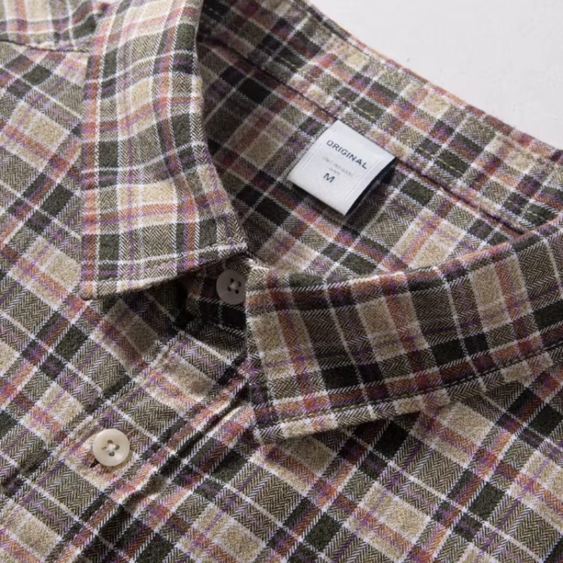 Chemise à carreaux pour hommes